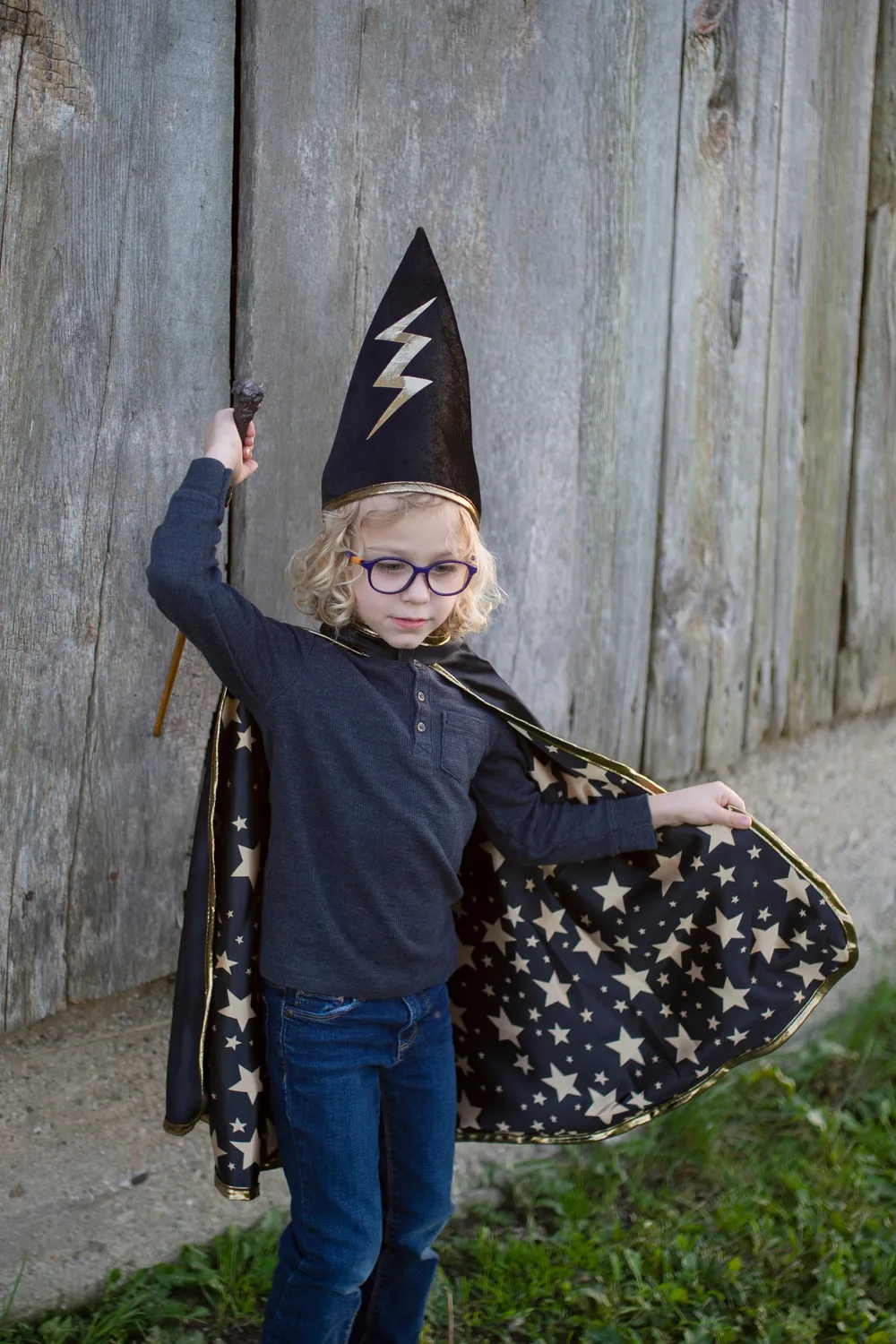 Great Pretenders Reversible Wizard mantello da mago con cappello