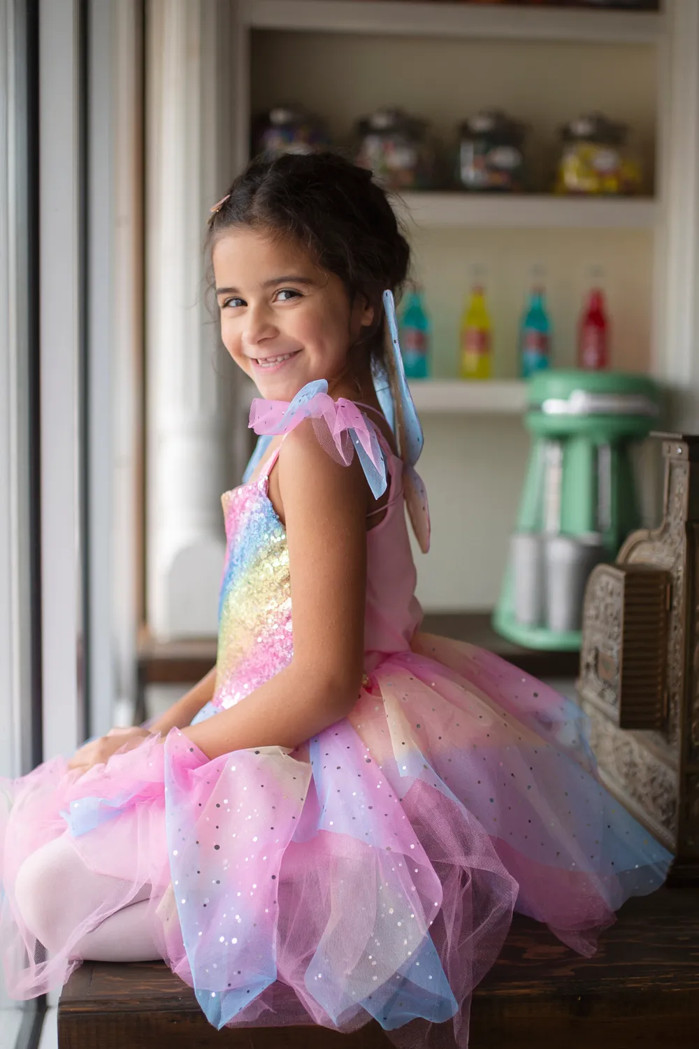 Great Pretenders Rainbow Fairy vestito fata ali arcobaleno