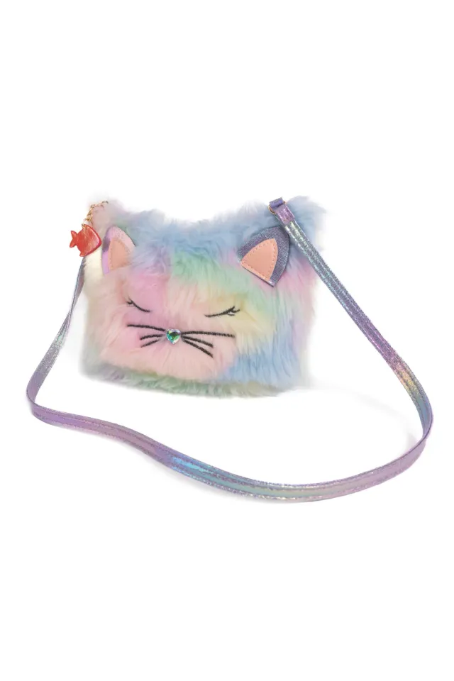 Great Pretenders Rainbow Furry Kitty borsetta gatto bambina