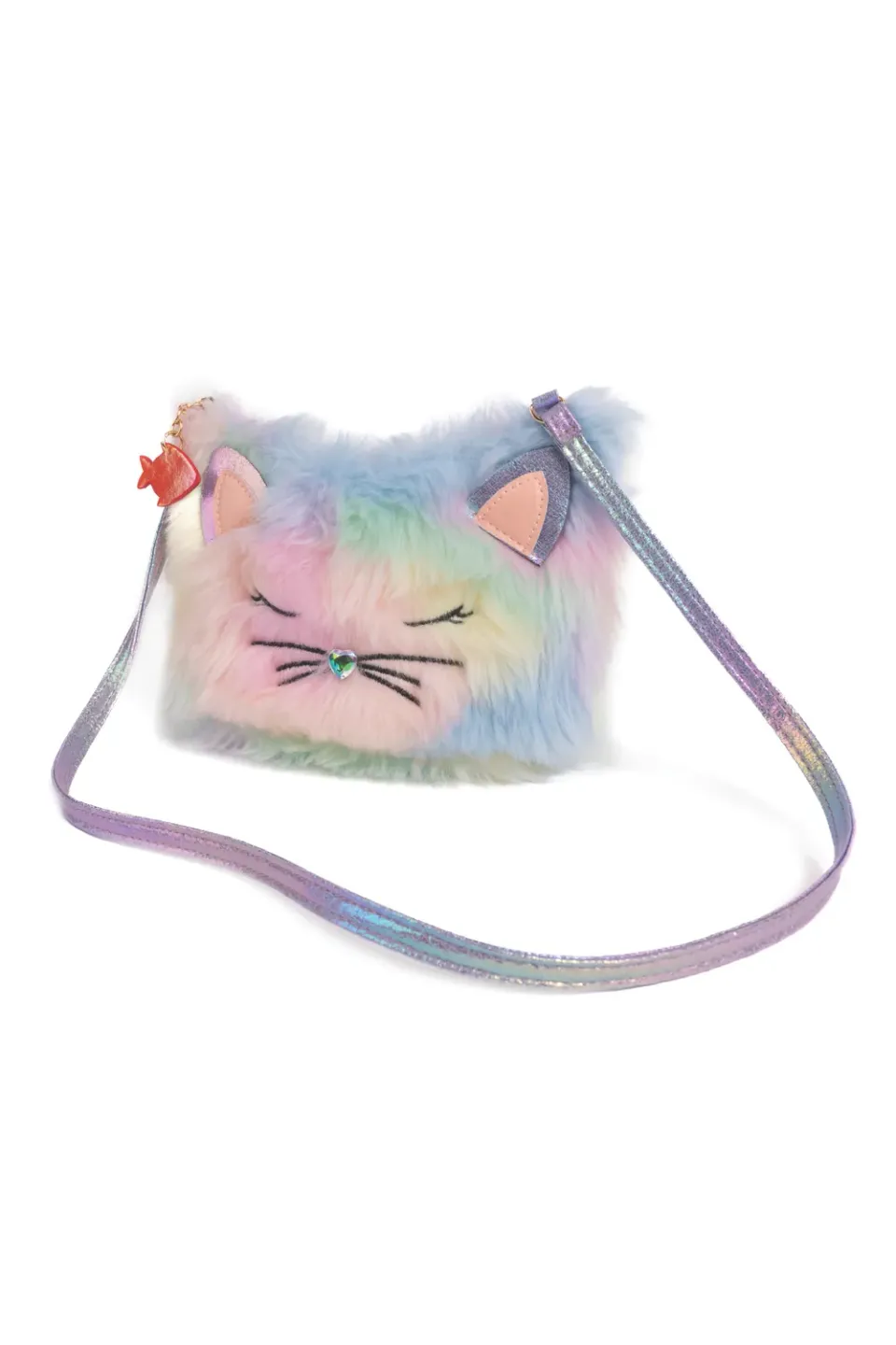 Great Pretenders Rainbow Furry Kitty borsetta gatto bambina