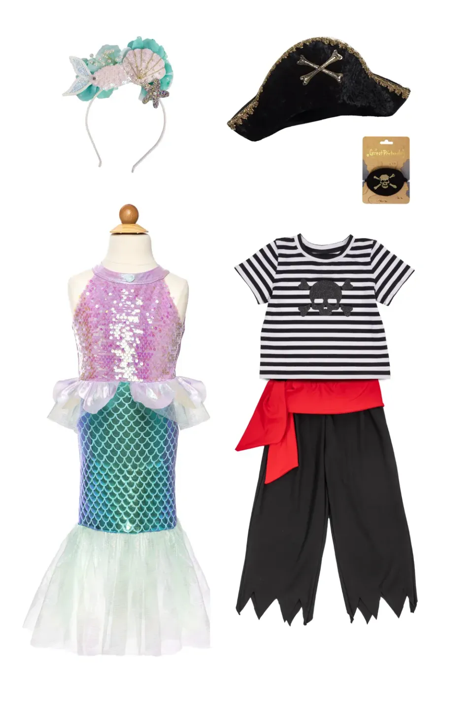 Great Pretenders Pirate & Mermaid costume bambini duo pirata e sirena