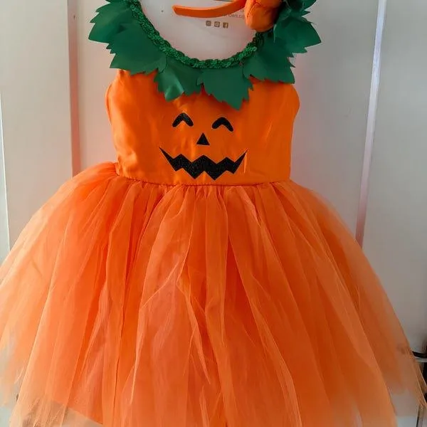 Great Pretenders Pumpkin Patch Princess Dress vestito Halloween