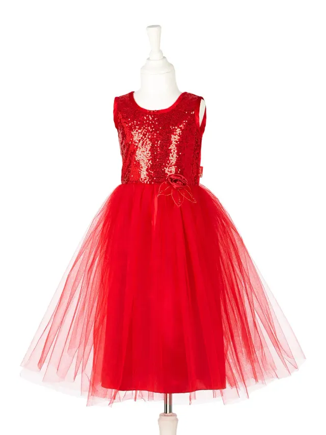 Souza! Scarlet Glitter Party Dress vestito da principessa rosso