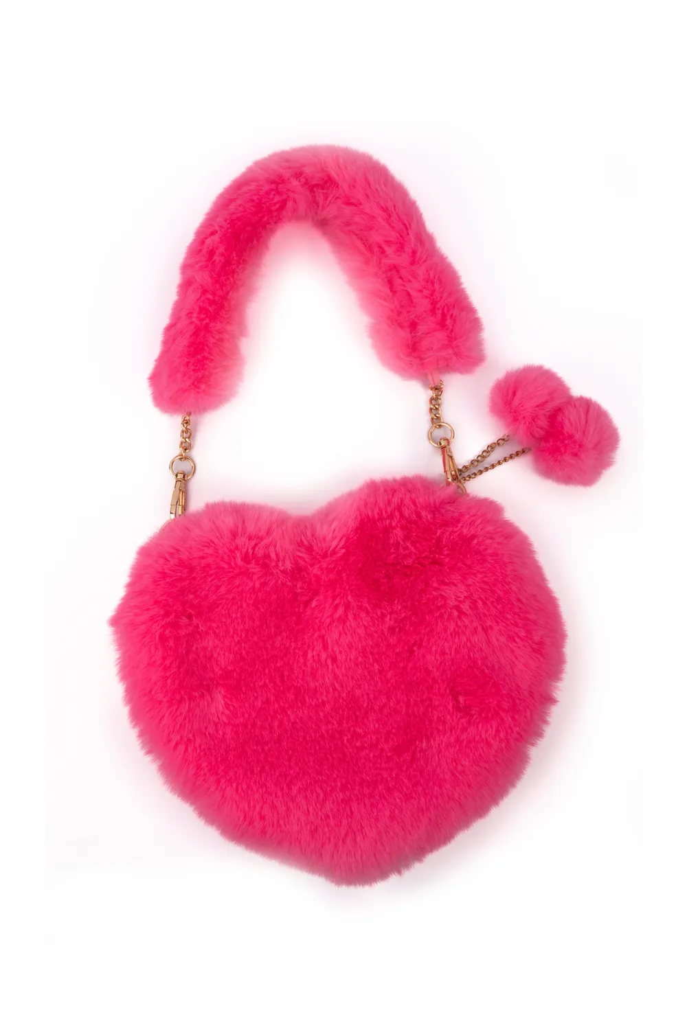 Great Pretenders Furry Purse borsetta a cuore