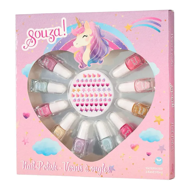Souza! Unicorn set smalti 10 colori + stickers