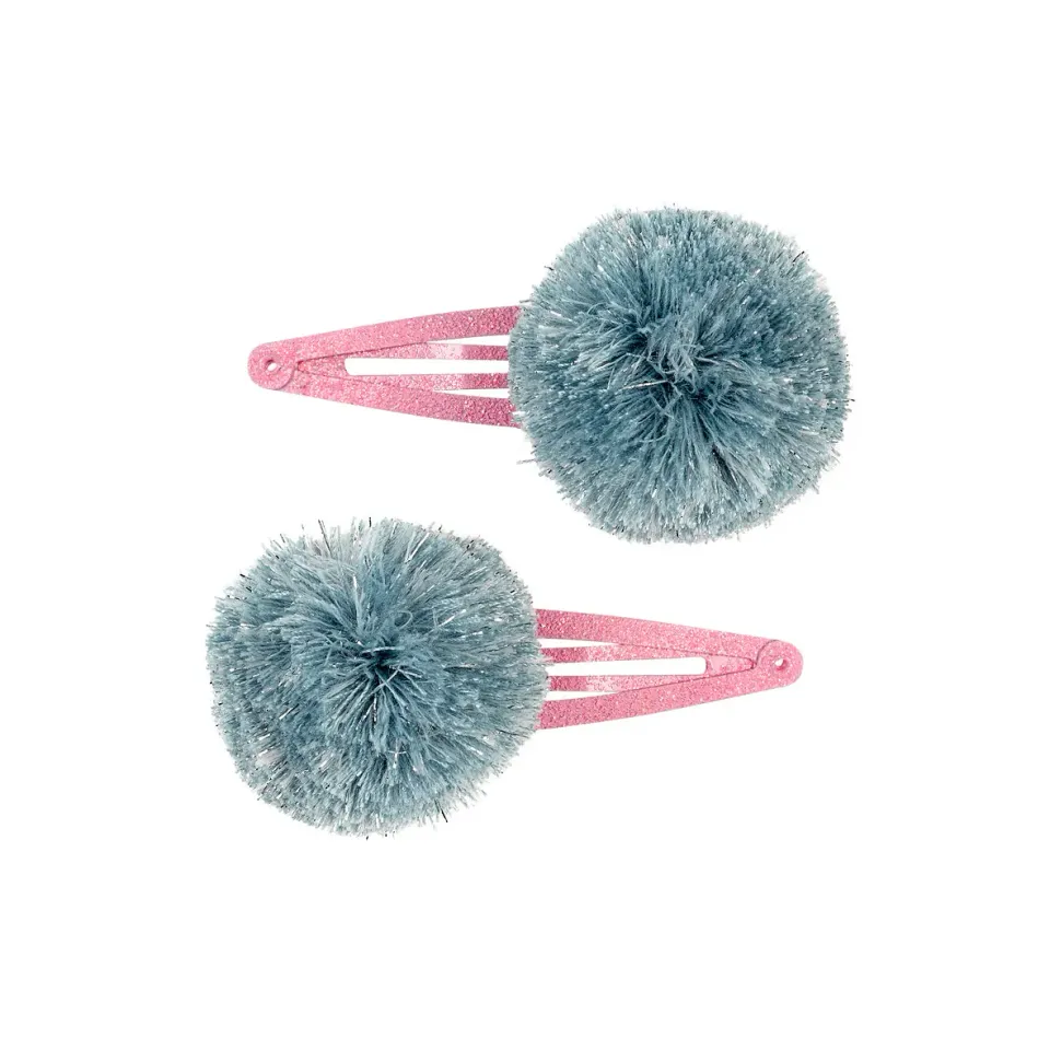 Souza! Lia mollette capelli bambina 2 pz blu pompom