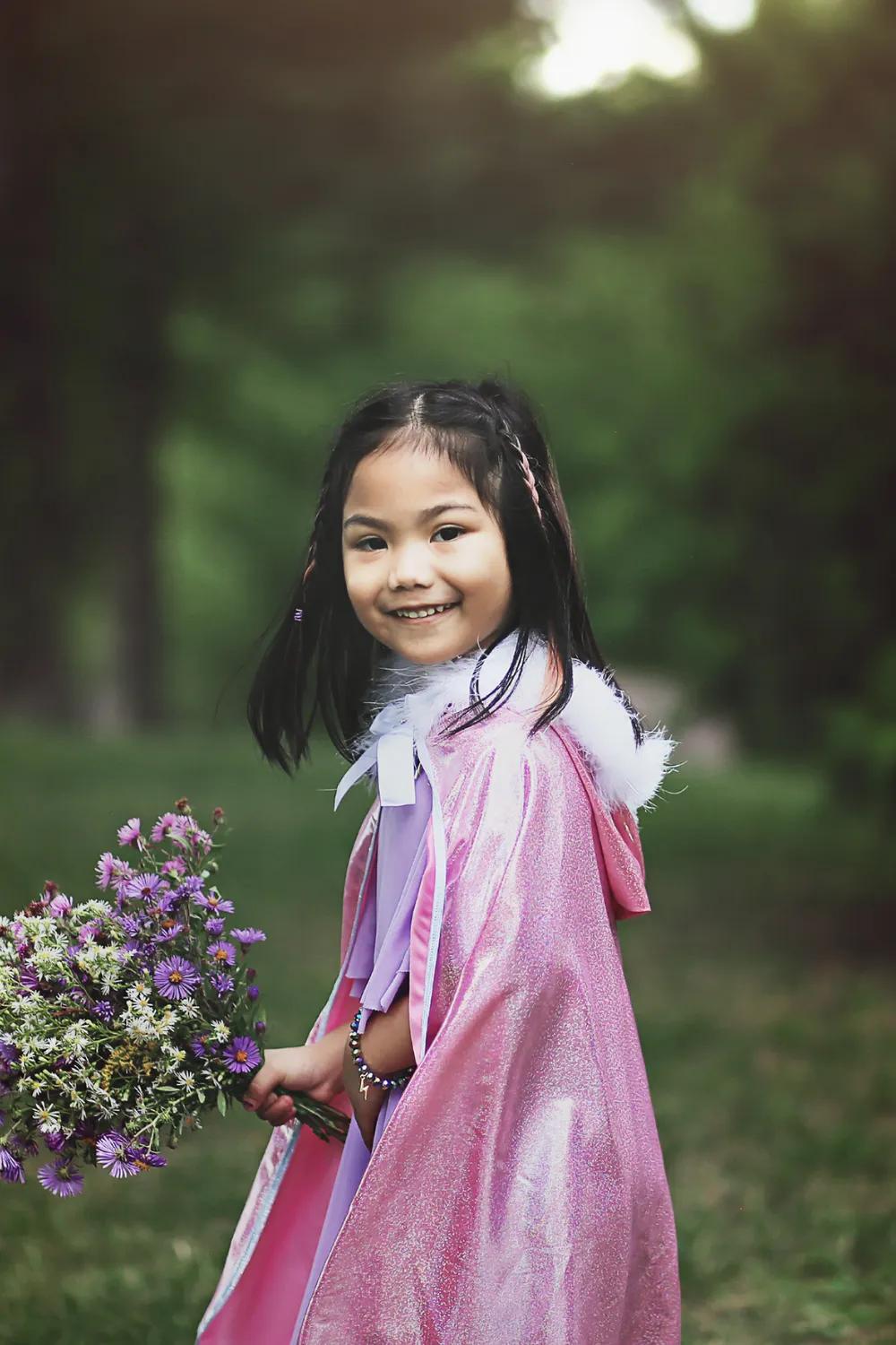 Great Pretenders Glitter Princess Cape mantello rosa