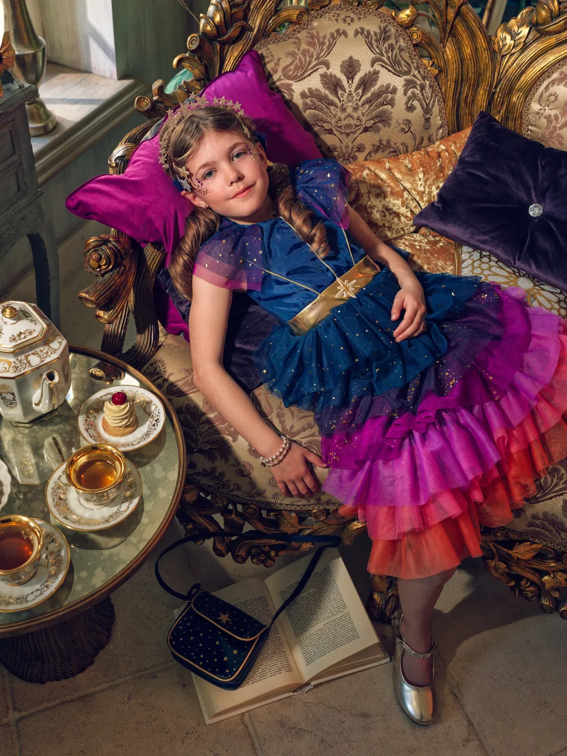 Souza Mélusine borsetta bambina blu fiaba