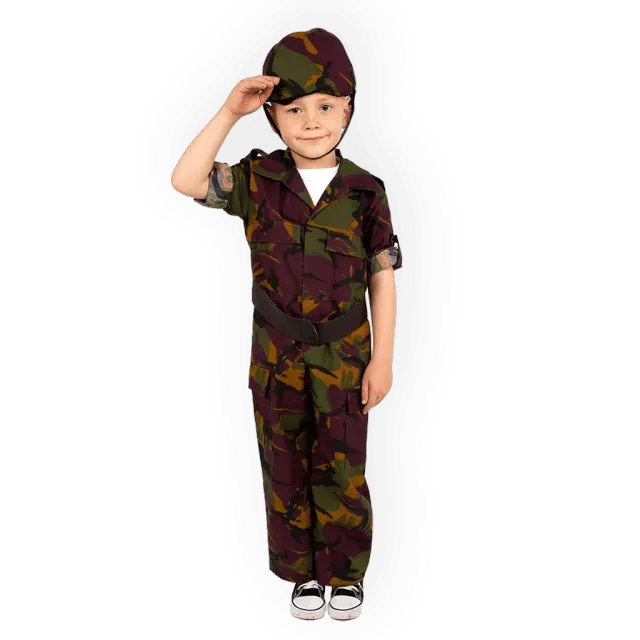 PRETEND TO BEE Army Soldier costume soldato mimetico bambino
