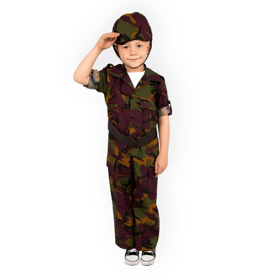 PRETEND TO BEE Army Soldier costume soldato mimetico bambino