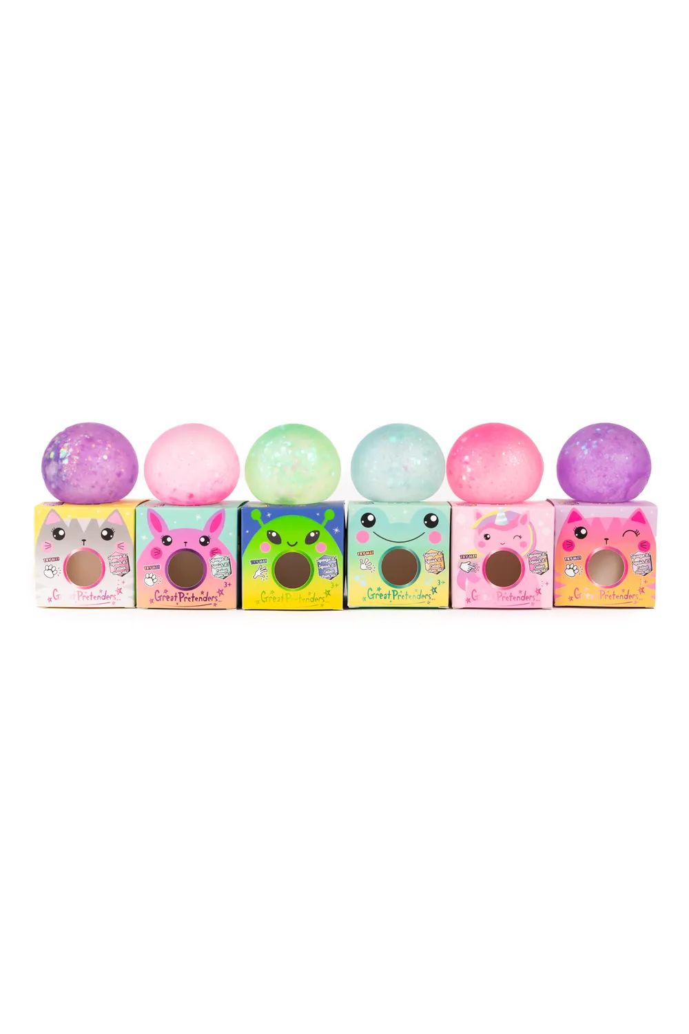 Great Pretenders Glitterally Amazing palline squishy glitter 6 pz