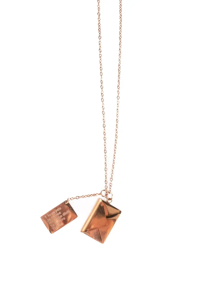 Great Pretenders Mail collana locket lettera oro rosa