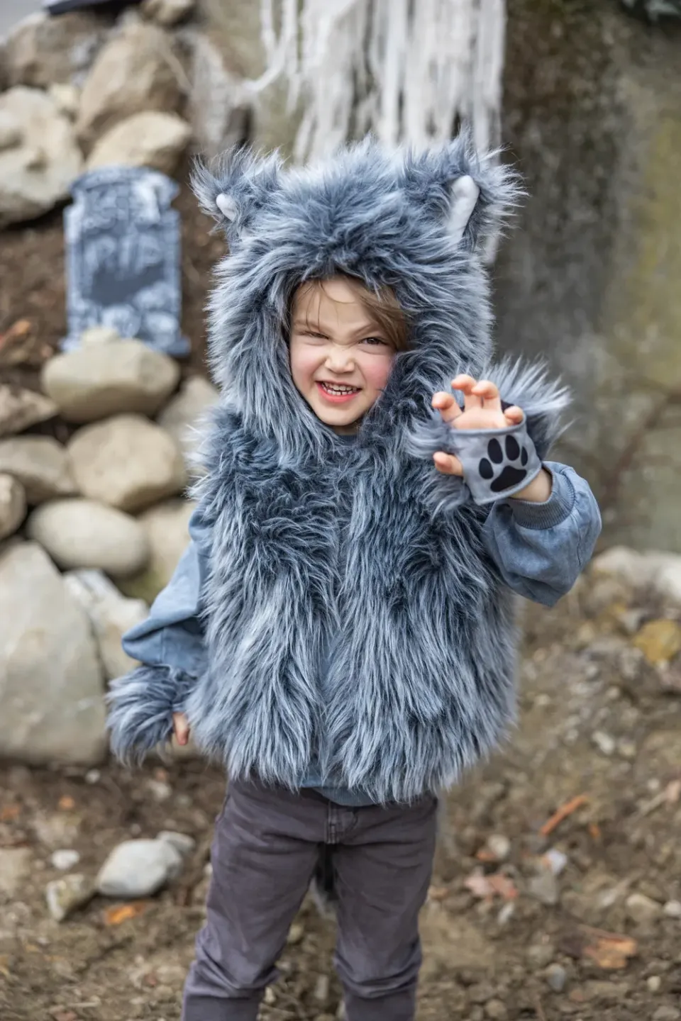 Great Pretenders Big Bad Wolf gilet travestimento lupo con guanti