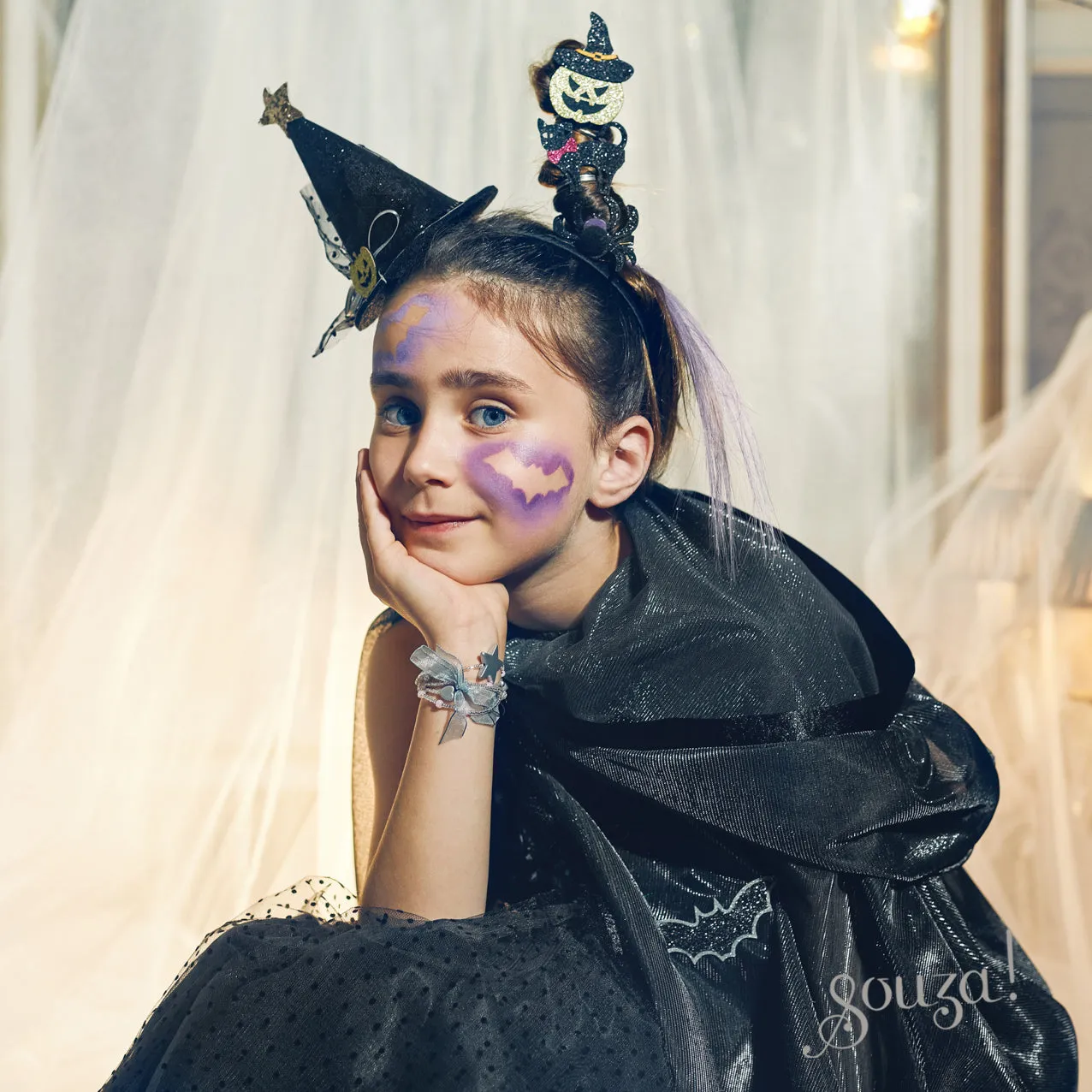 Souza! Mathilde vestito strega nero 100% poliestere