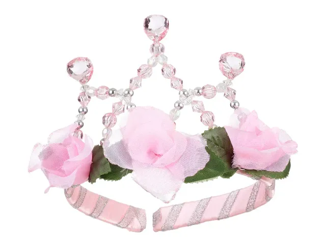 Souza Catherina corona rosa con perline e fiori
