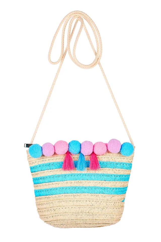 Souza Alaia borsa bambina pompom 1 pz naturale