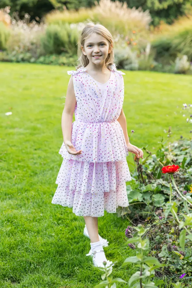 Great Pretenders Funfetti vestito rosa coriandoli tulle
