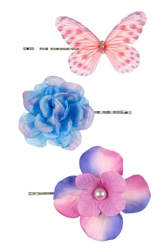 Souza! Cleo mollettine fiore fucsia-blu 3 pezzi