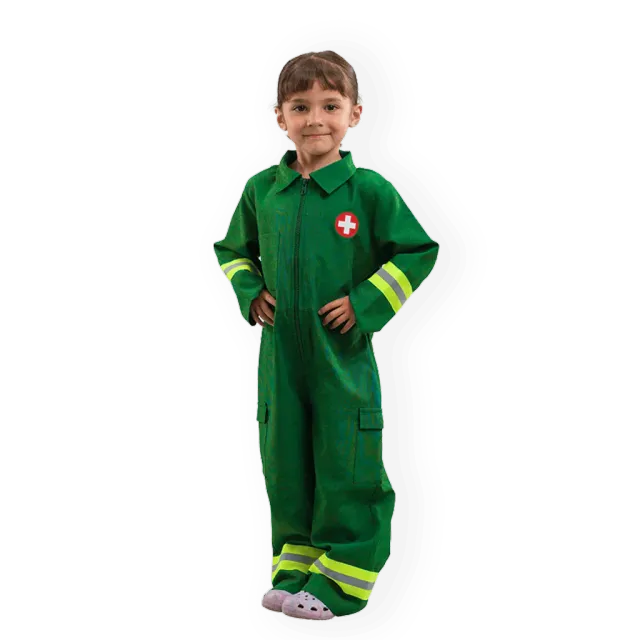 Pretend to Bee Paramedic Tuta Costume Bambino Verde