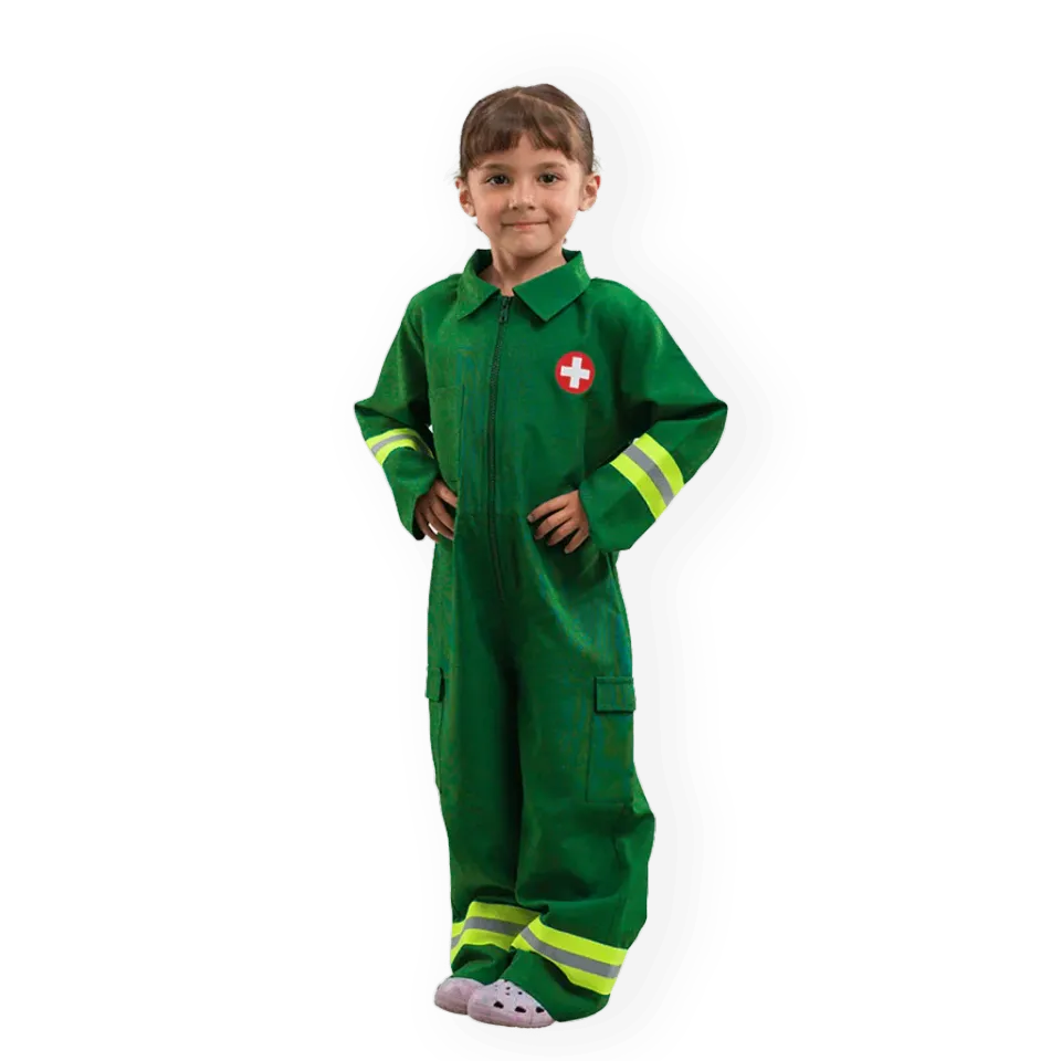 Pretend to Bee Paramedic Tuta Costume Bambino Verde