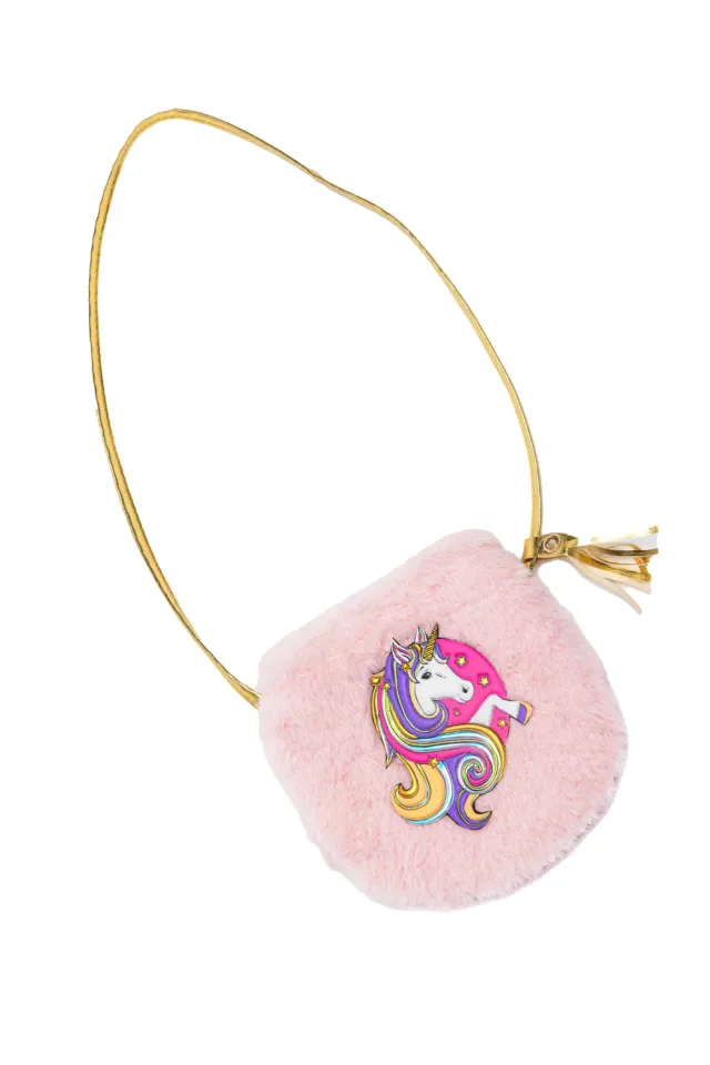 Great Pretenders Fluffy Pink Unicorn borsetta bimba rosa unicorno