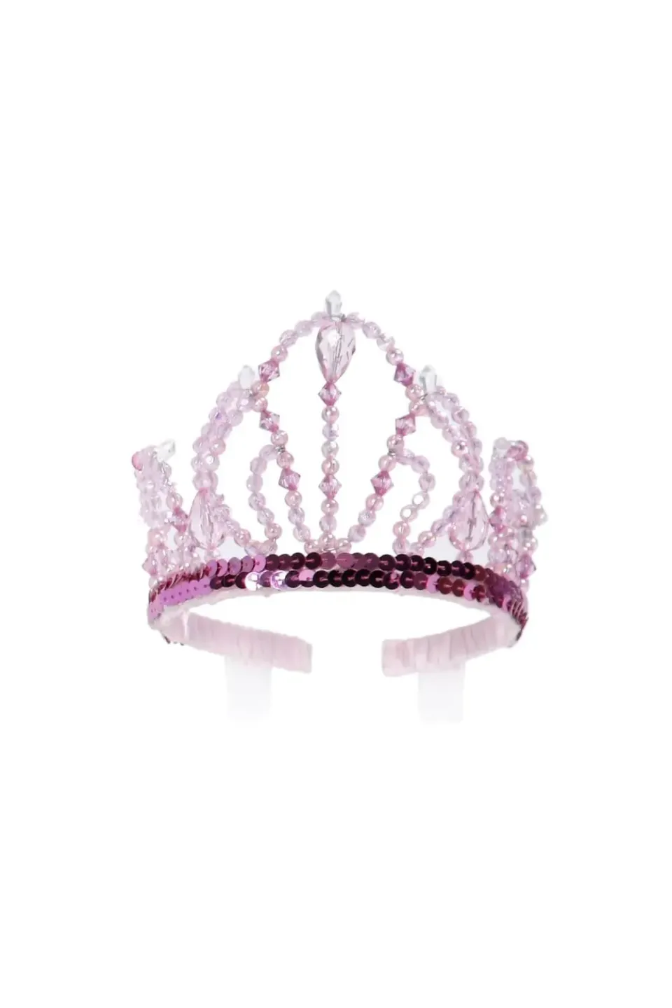 Great Pretenders Pink Beauty tiara rosa con perline bambina