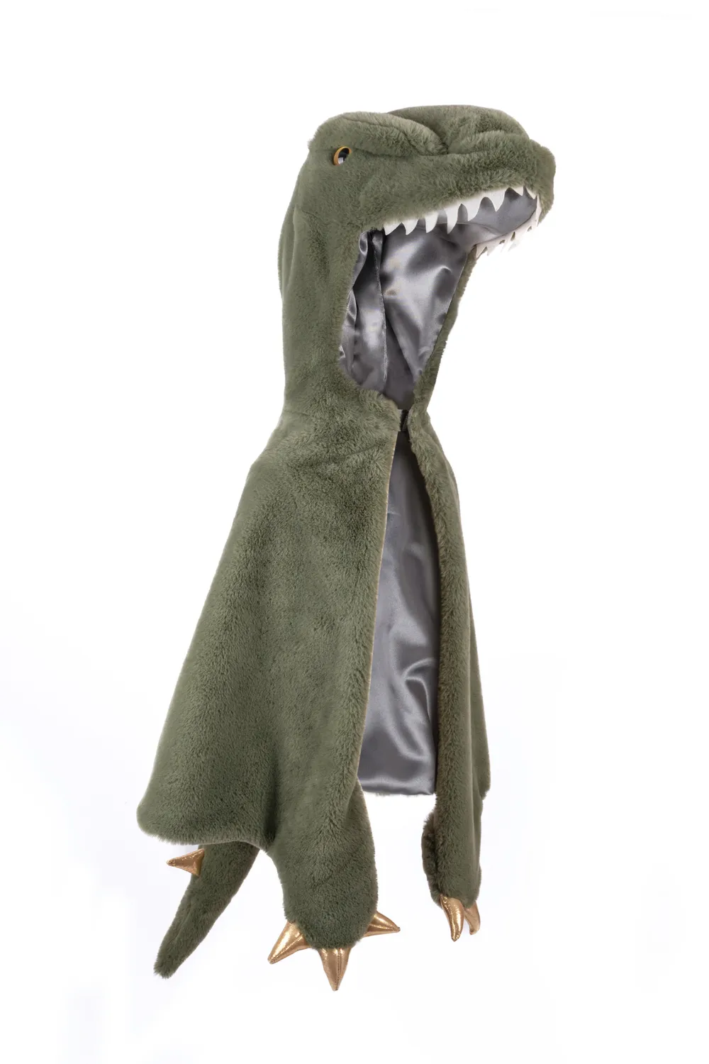 Great Pretenders Green T-Rex mantello dinosauro con cappuccio