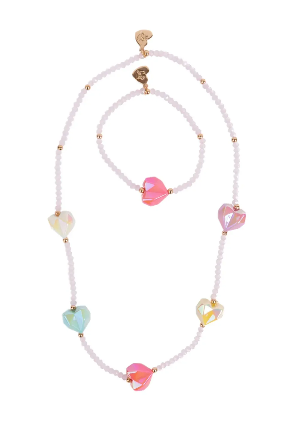 Great Pretenders Heart Geode set collana + bracciale cuore