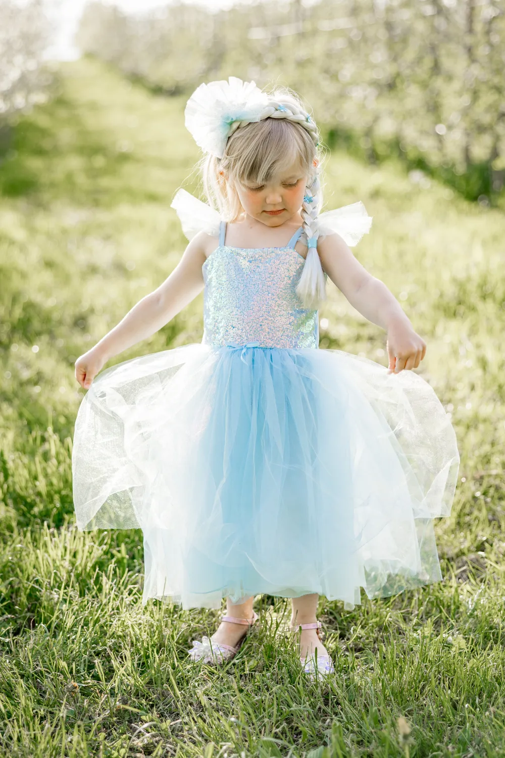 Great Pretenders Ice Queen Princess treccia per capelli bionda