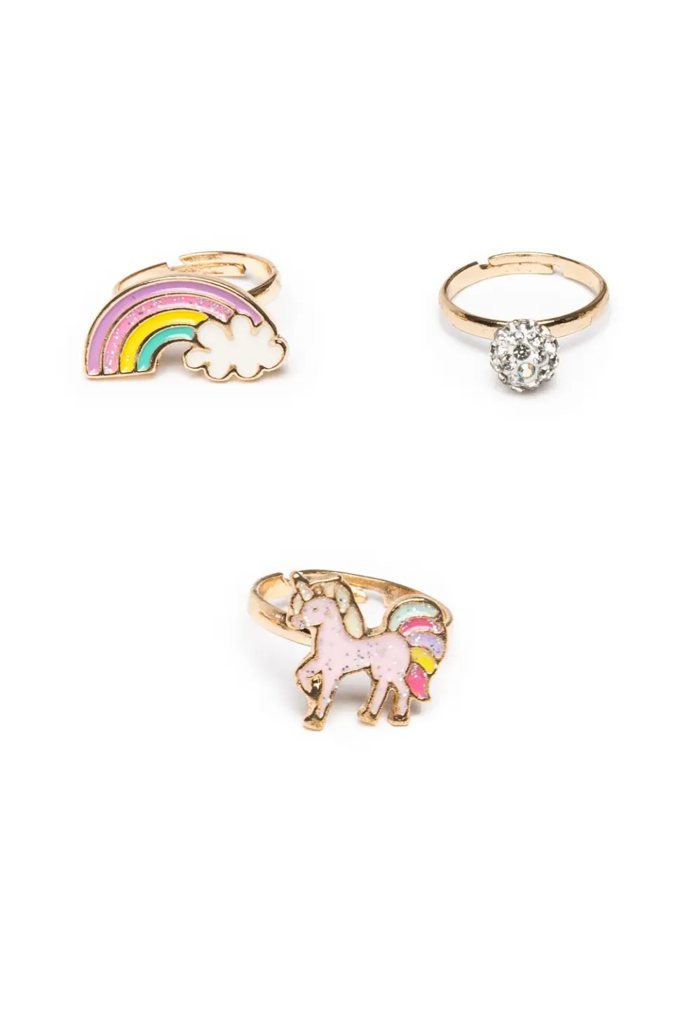 Great Pretenders Boutique Unicorn Rainbow anelli bambina arcobaleno