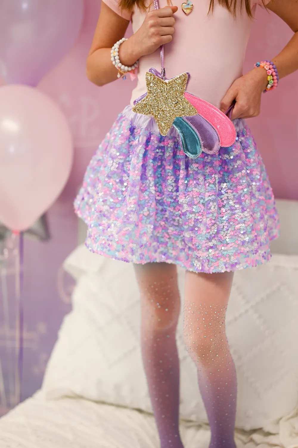 Great Pretenders Shooting Star borsetta stella rosa
