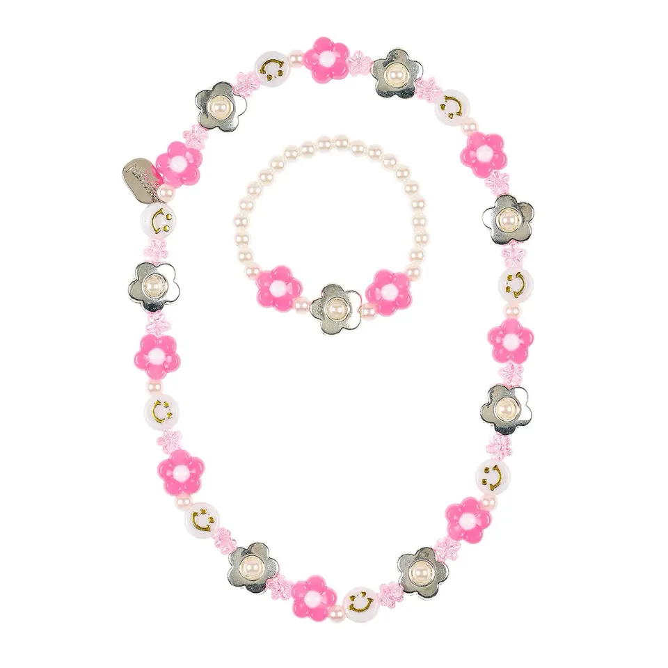 Souza! Jessie set collana bracciale fiori rosa