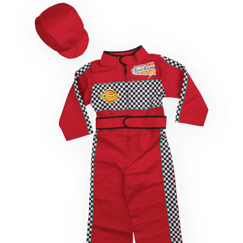 Pretend to Bee Red Racing Driver costume bimbi con cappello