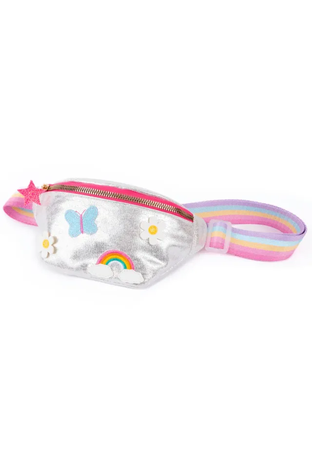 Great Pretenders Rainbows & Butterflies No Compromise marsupio argento
