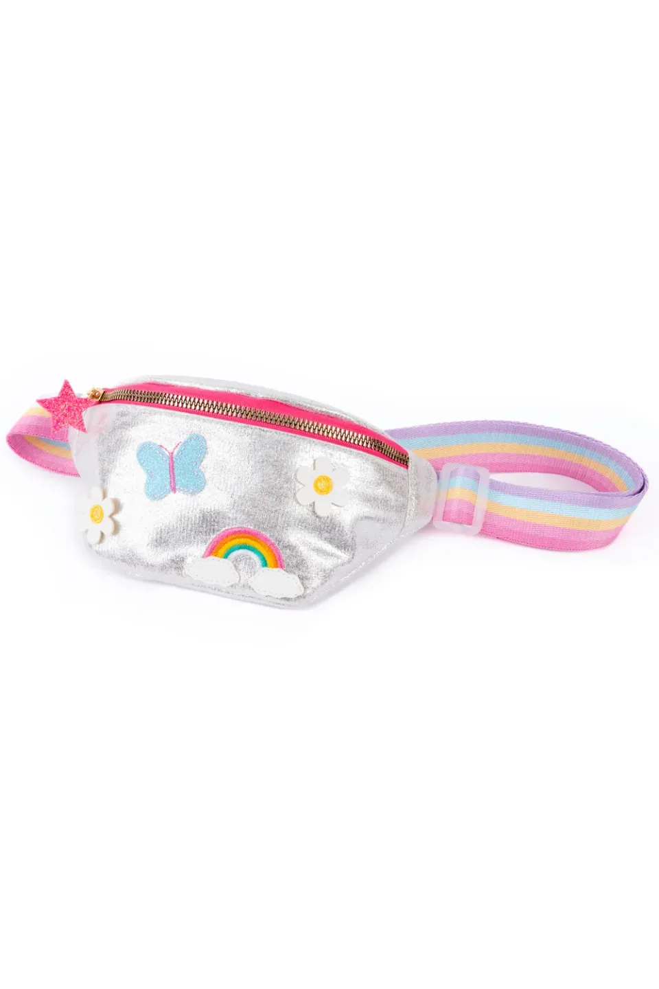 Great Pretenders Rainbows & Butterflies No Compromise marsupio argento