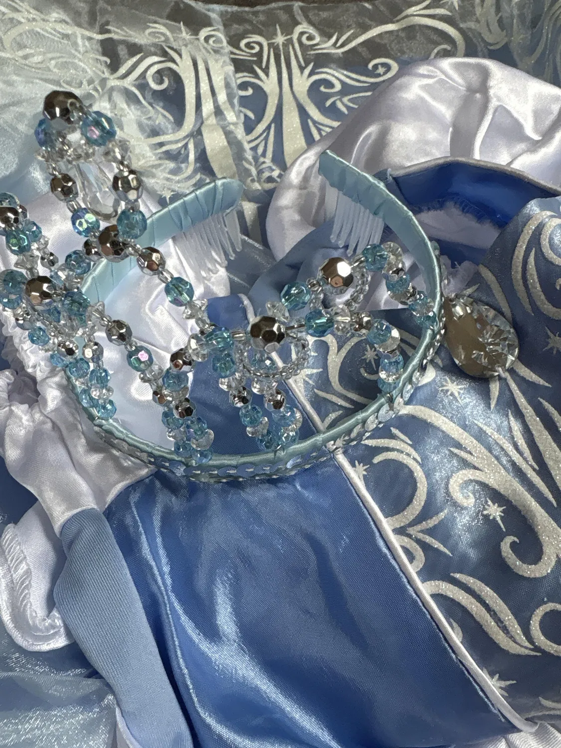 Great Pretenders Blue Beauty Tiara corona bambina blu con gemme