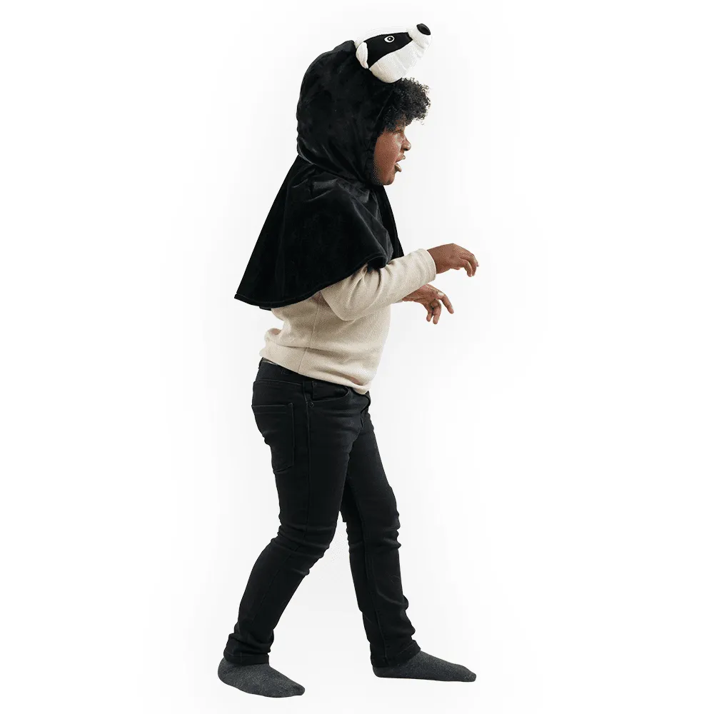 PRETEND TO BEE Badger Dress Up Cape mantello tasso nero