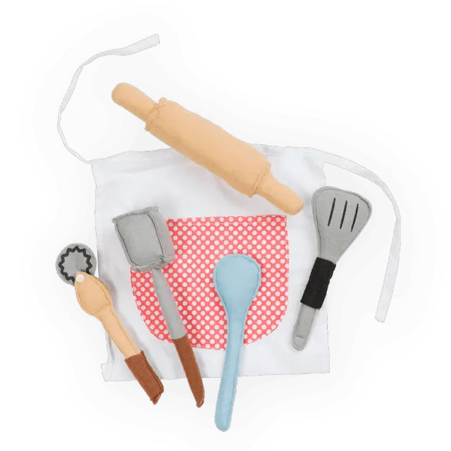 PRETEND TO BEE Chef Play Set set da cuoco 6 pezzi in poliestere