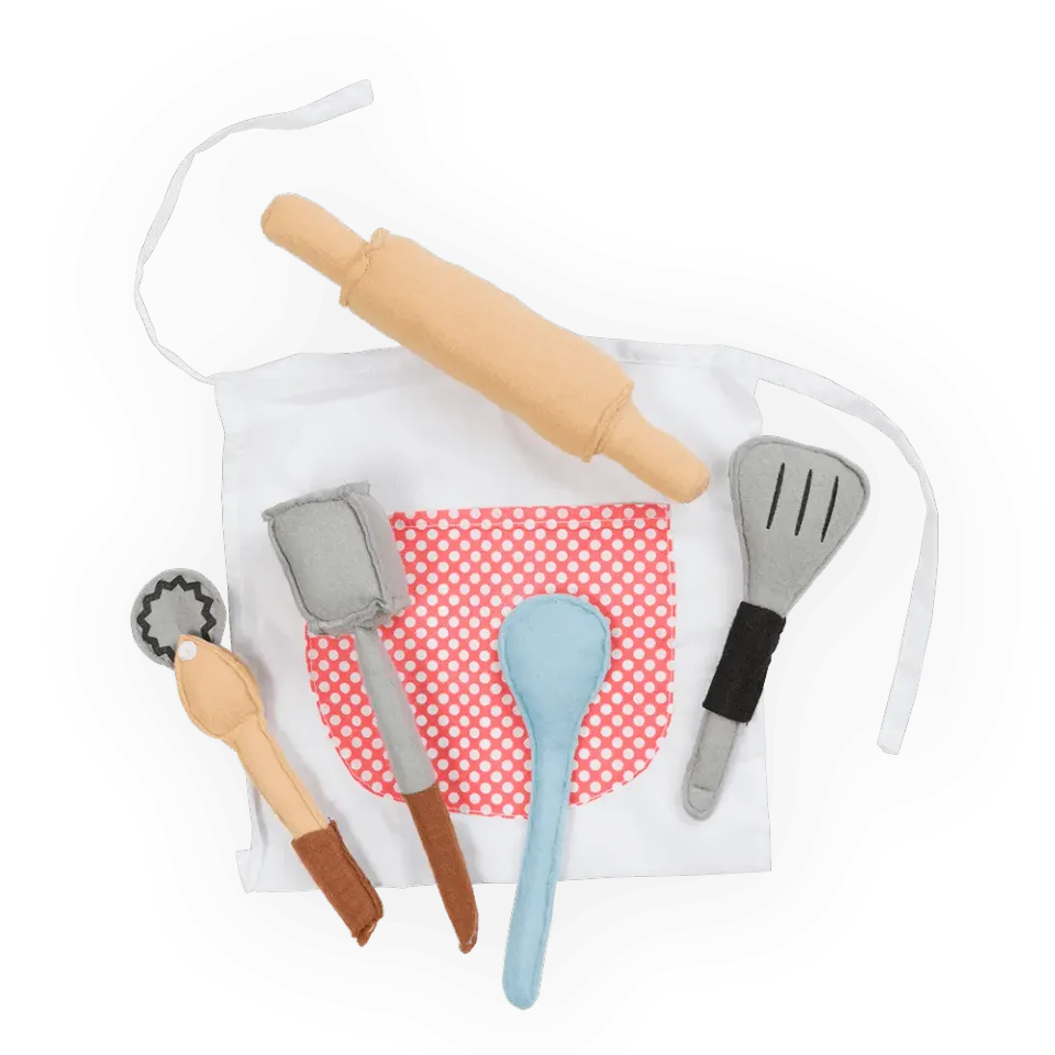 PRETEND TO BEE Chef Play Set set da cuoco 6 pezzi in poliestere