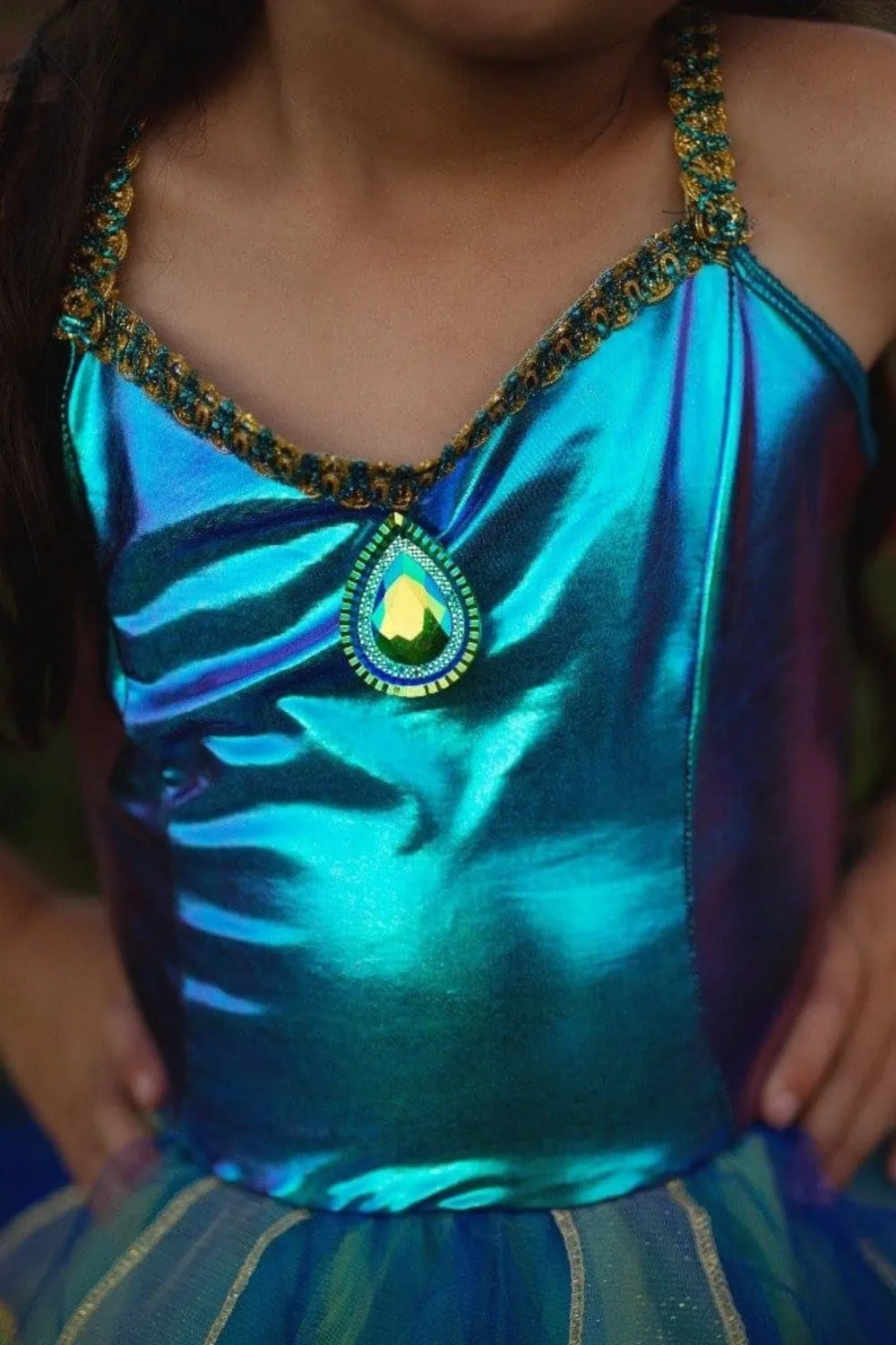 Great Pretenders Pretty Peacock vestito pavone con cerchietto