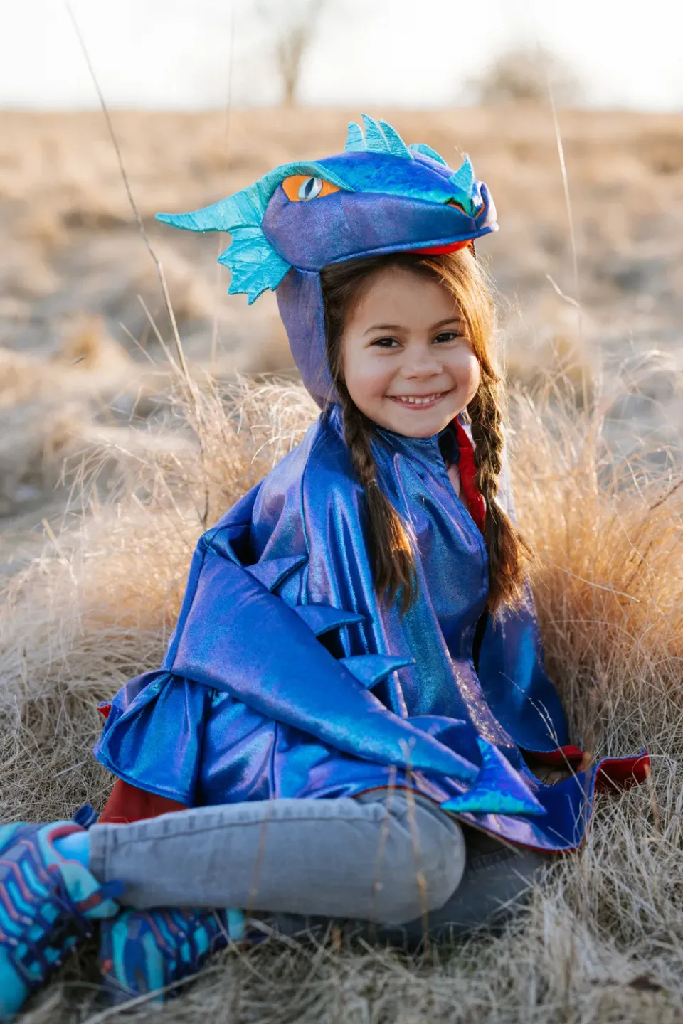 Great Pretenders Metallic Dragon mantello drago bambina