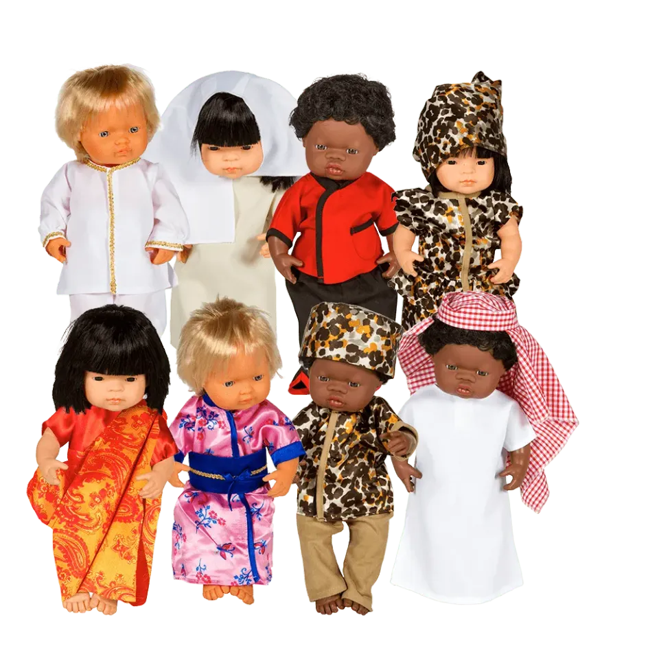 PRETEND TO BEE Around the World vestiti bambole 8 pezzi