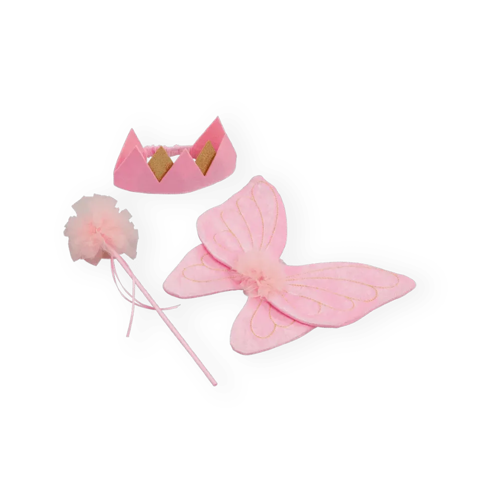 Pretend to Bee Set Fata Rosa con Ali Corona e Bacchetta