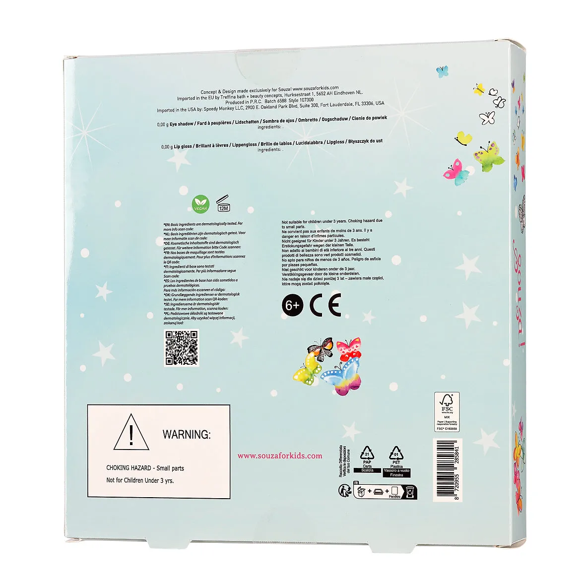 Souza! Butterfly cofanetto trucco multicolore 1 scatola