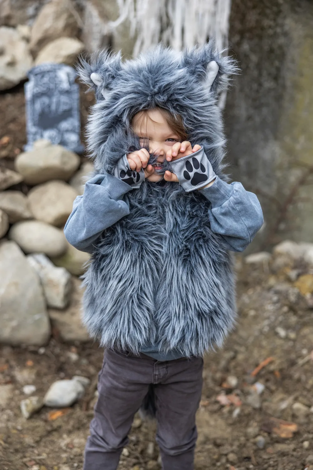 Great Pretenders Big Bad Wolf gilet travestimento lupo con guanti