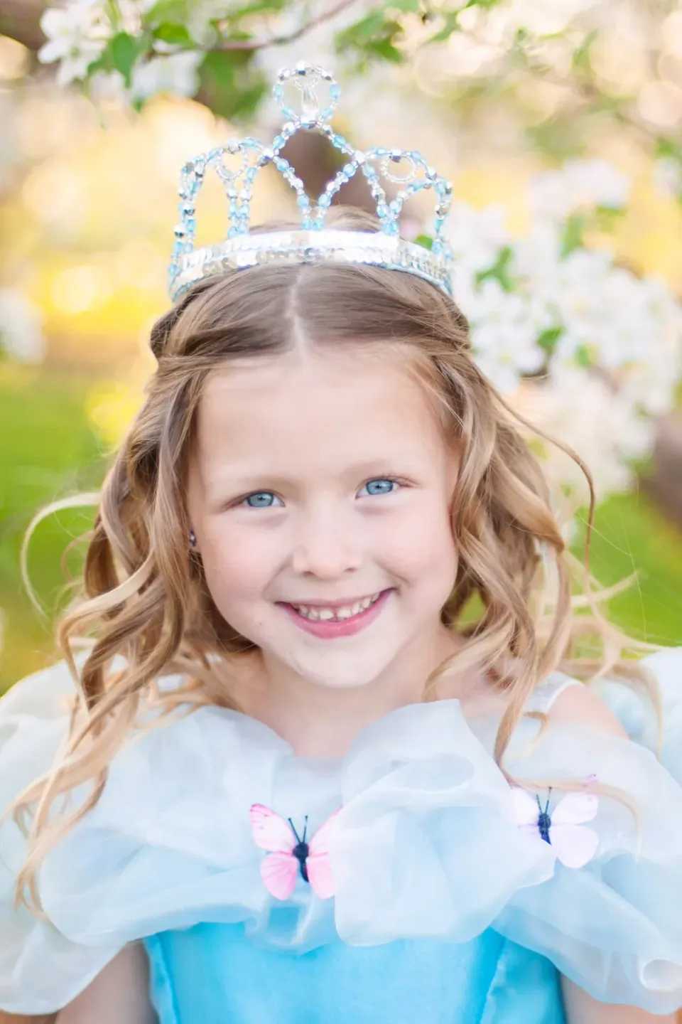 Great Pretenders Blue Beauty Tiara corona bambina blu con gemme
