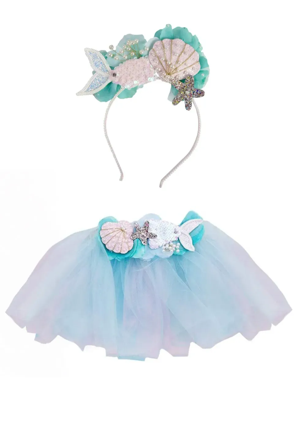 Great Pretenders Mermalicious Tutu & Headband set sirena