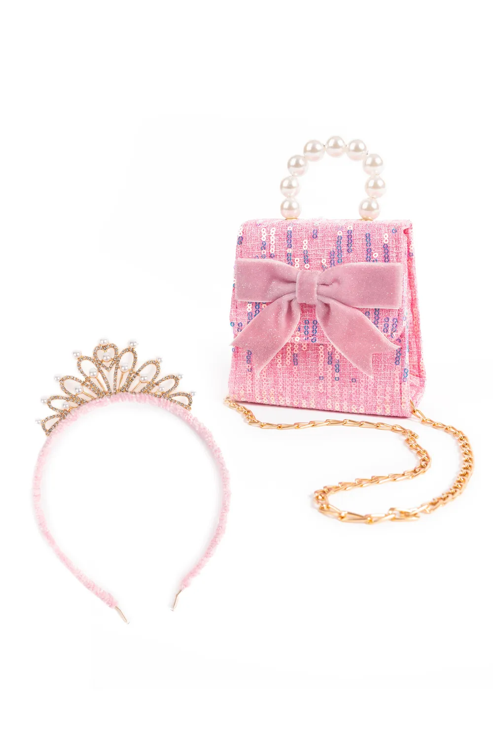 Great Pretenders Mademoiselle mini borsa con cerchietto paillettes