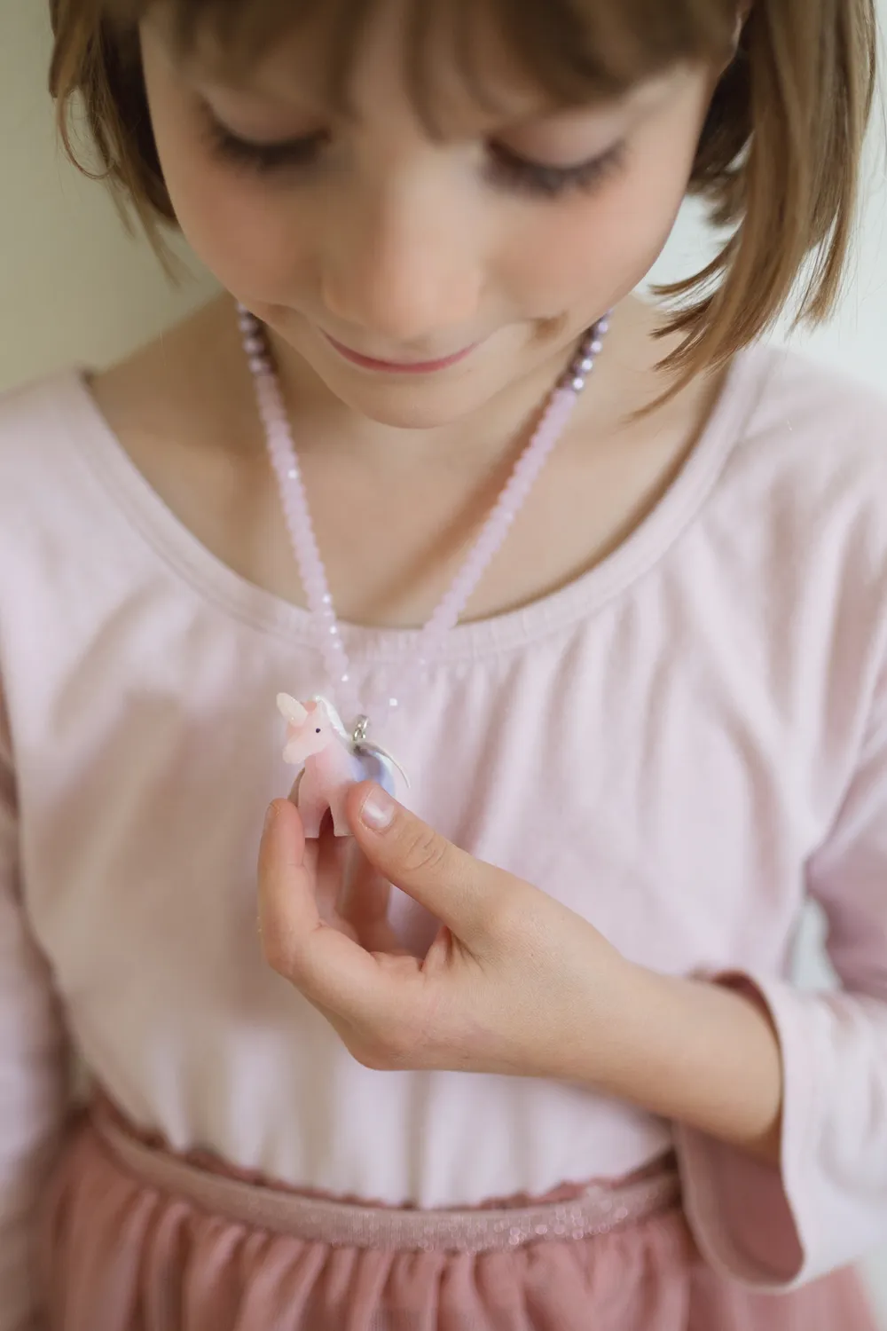 Great Pretenders Fancy Unicorn collana unicorno rosa perle