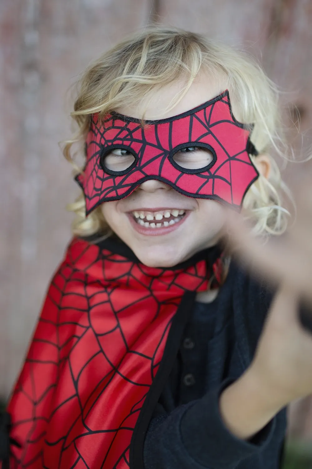 Great Pretenders Spider Bat mantello reversibile con maschera